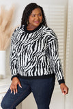Heimish Full Size Zebra Print Sweater 