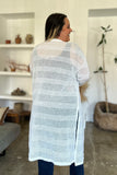 Double Take Full Size Open Front Longline Cardigan 