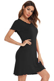 Round Neck Short Sleeve Lounge Dress 