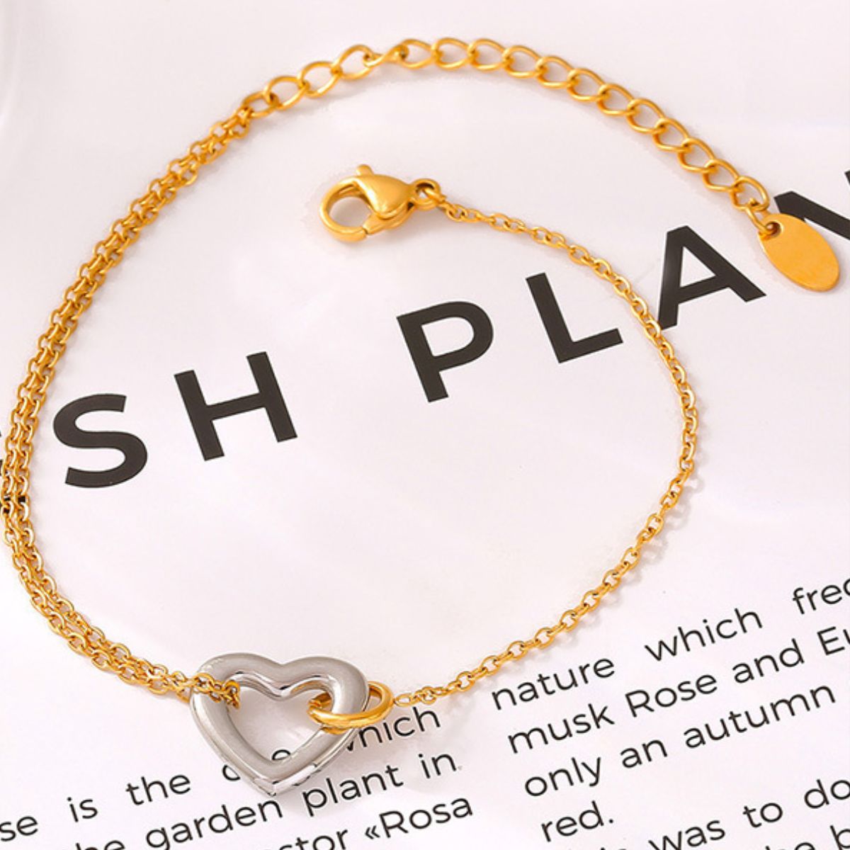 18K Gold-Plated Heart Bracelet 