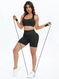 Scoop Neck Wide Strap Top and Shorts Active Set 