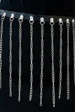 Fringed Chain PU Leather Belt 