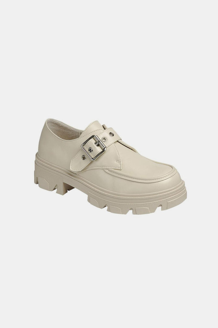 Forever Link Buckled Platform Lug Sole Loafers 