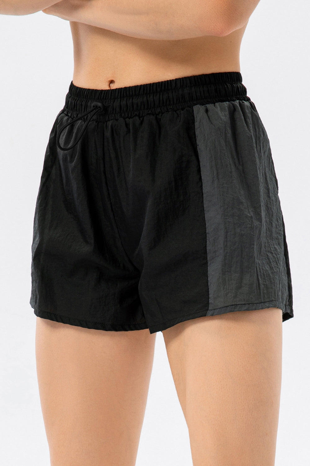 Color Block Drawstring Active Shorts 