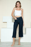 Judy Blue Full Size Side Seam Braid Detail Crop Wide Leg Jeans 