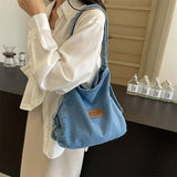 Adjustable Strap Denim Shoulder Bag 