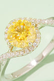 1 Carat Moissanite Contrast 925 Sterling Silver Ring 