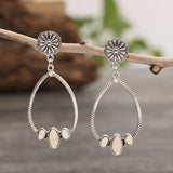 Artificial Turquoise Teardrop Earrings 