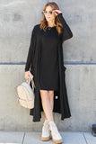 Basic Bae Full Size Open Front Long Sleeve Cover Up 