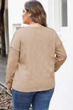 Plus Size Exposed Seam Dropped Shoulder T-Shirt 