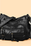 Multi-Pocket PU Leather Crossbody Bag 