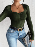 Honey Ribbed Long Sleeve T-Shirt 
