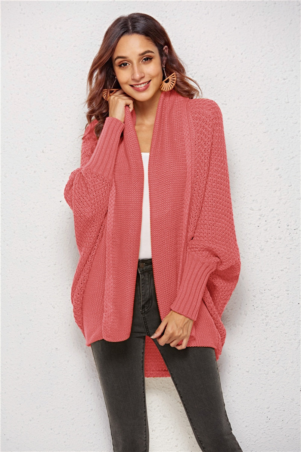Angel Wings Open Front Batwing Sleeve Cardigan 