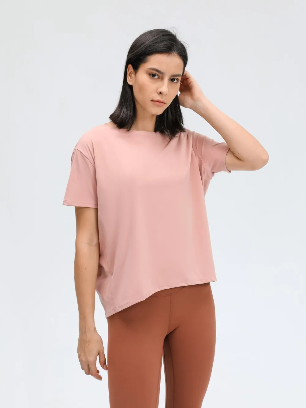 Millennia Round Neck Short Sleeve Active T-Shirt 
