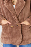 Culture Code Double Breasted Fuzzy Coat 