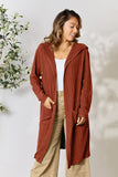 Basic Bae Full Size Hooded Sweater Cardigan 