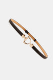 Toggle Buckle Skinny PU Belt 