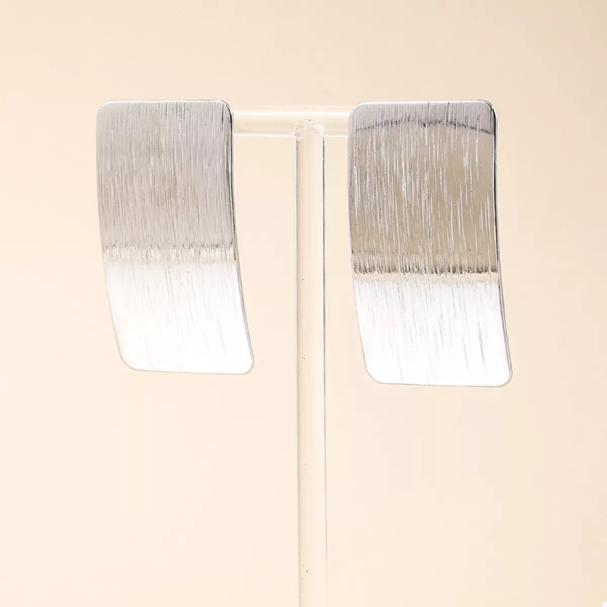 18K Gold-Plated Rectangle Earrings 