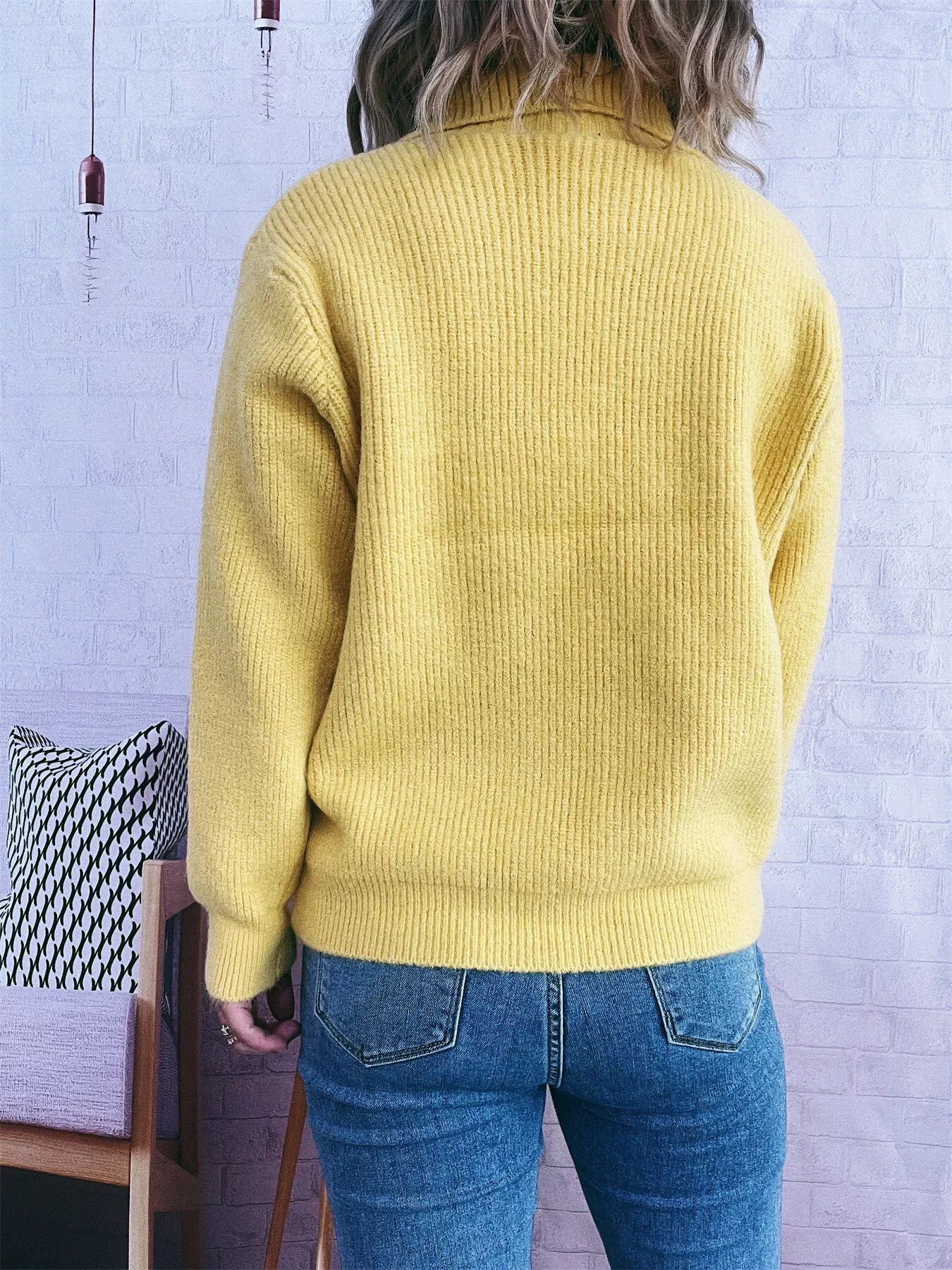 Ribbed Button-Up Cardigan 