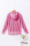 Waffle-Knit Pocketed Zip Up Hooded Jacket 