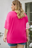 Plus Size Leopard V-Neck T-Shirt 