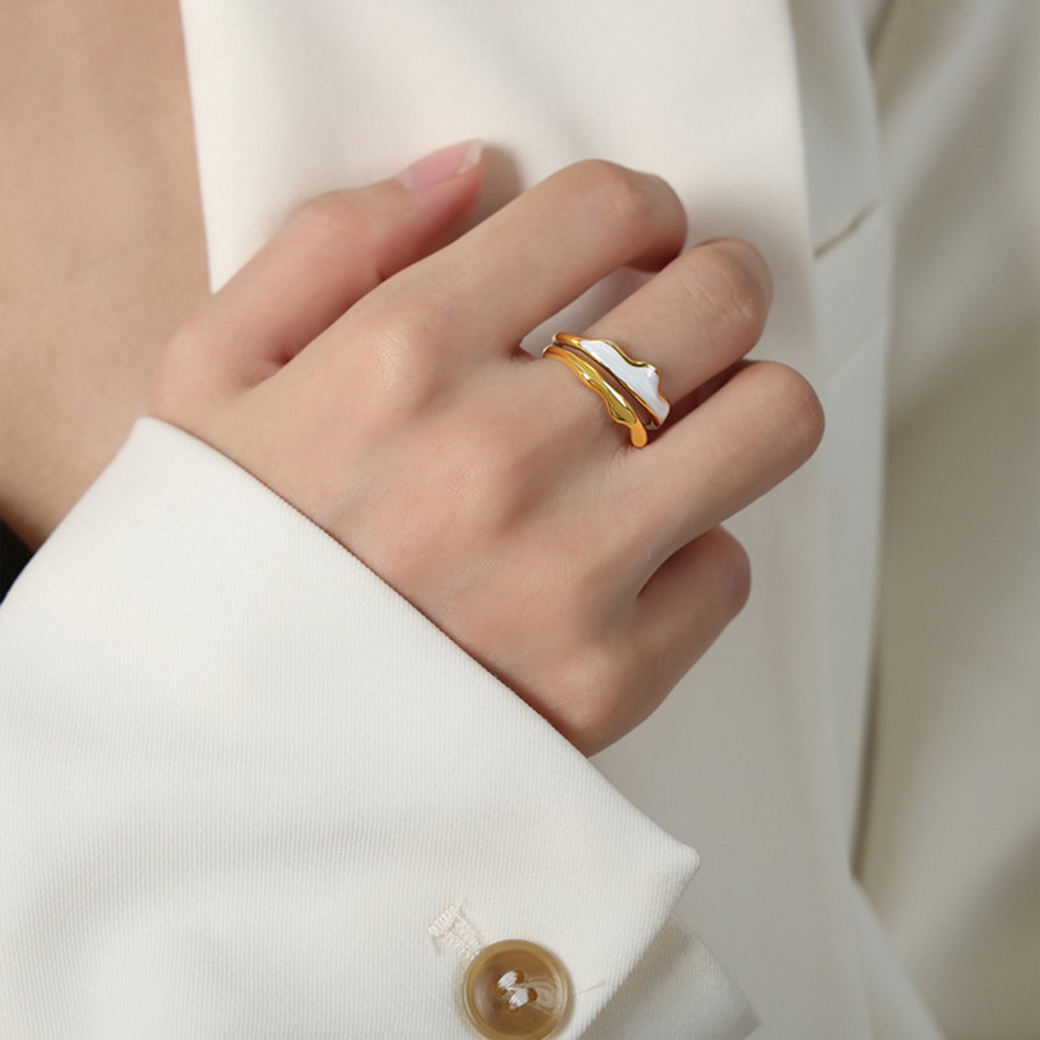 18K Gold-Plated Open Ring 