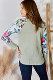 Hailey & Co Full Size Printed Round Neck Blouse 