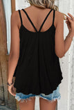 Shiny Scoop Neck Double-Strap Cami 