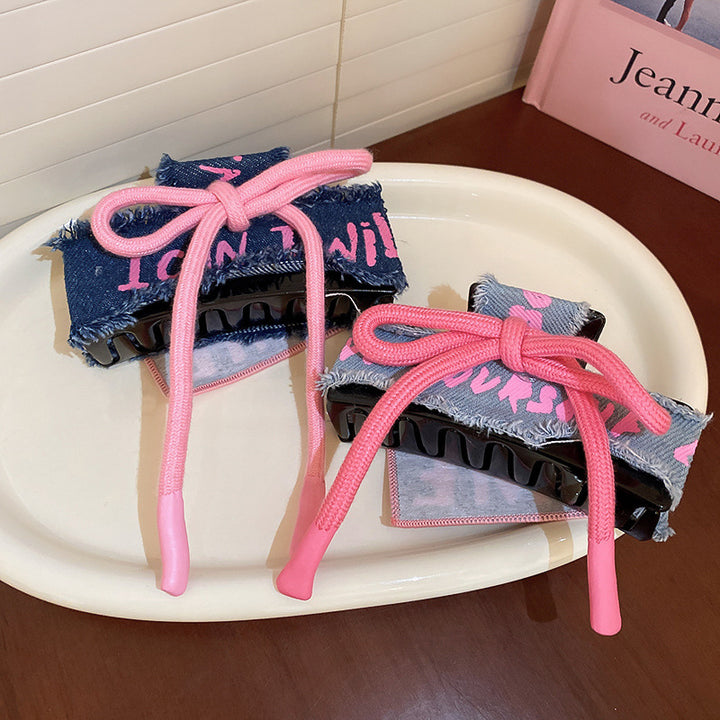 Acrylic Braided Rope Hair Claw Clip 