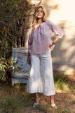 In February Textured Tie Neck Blouse 