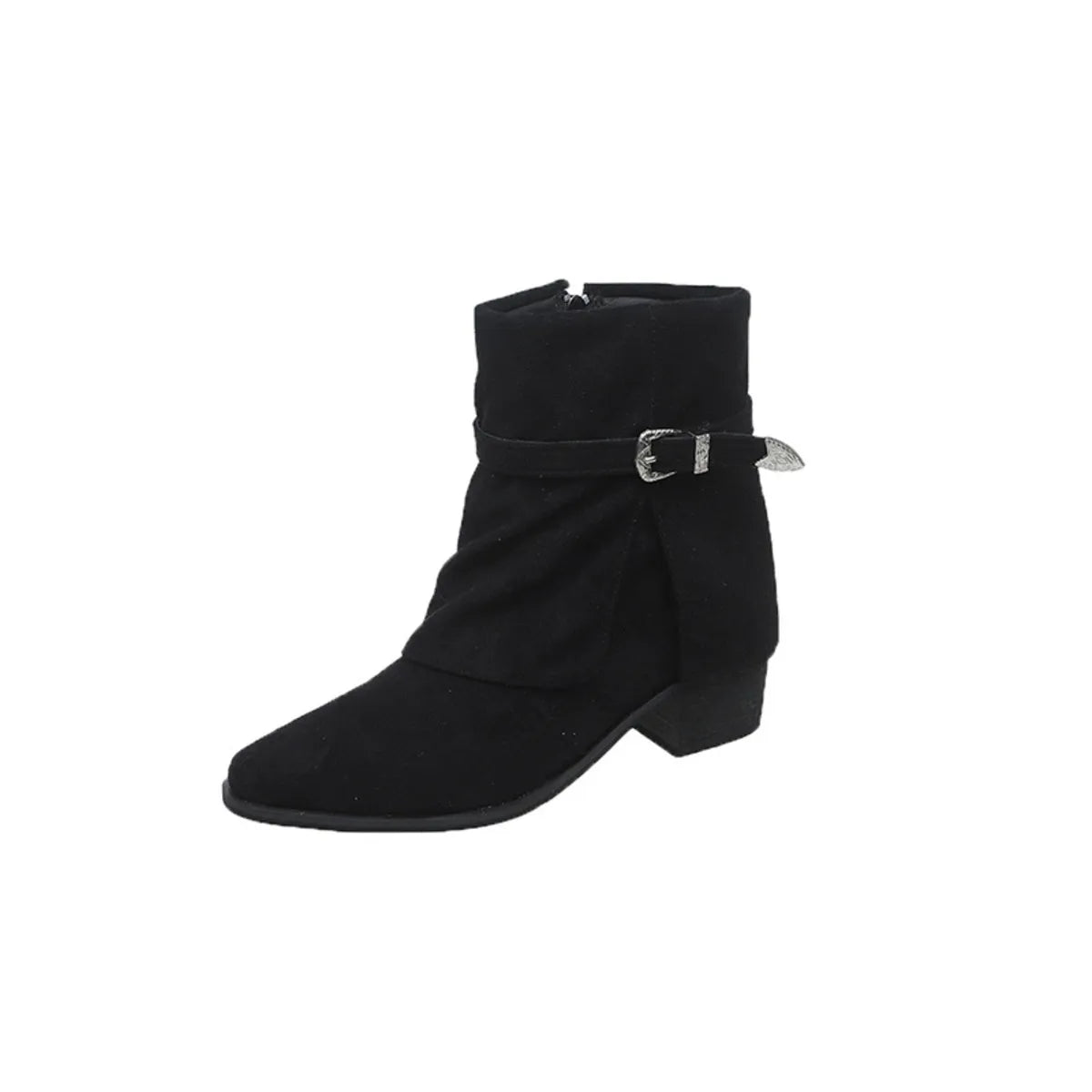 Point Toe Block Heels Boots 