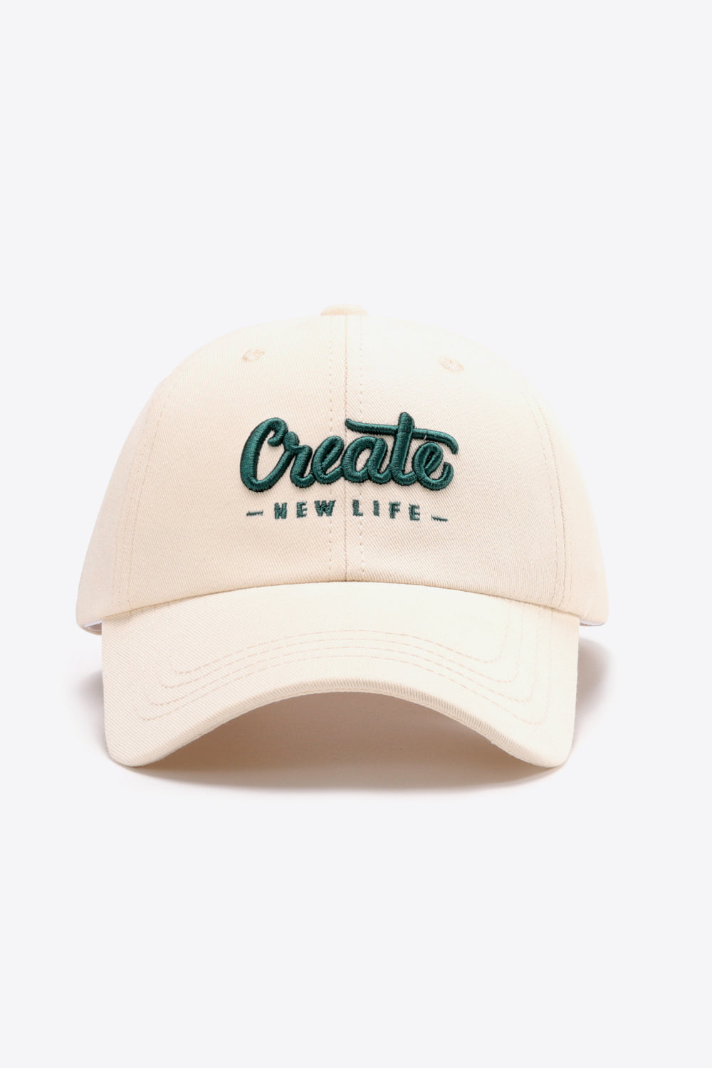 CREATE NEW LIFE Adjustable Cotton Baseball Cap 