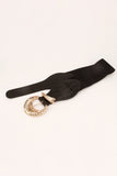 Shell Alloy Buckle Elastic Belt 