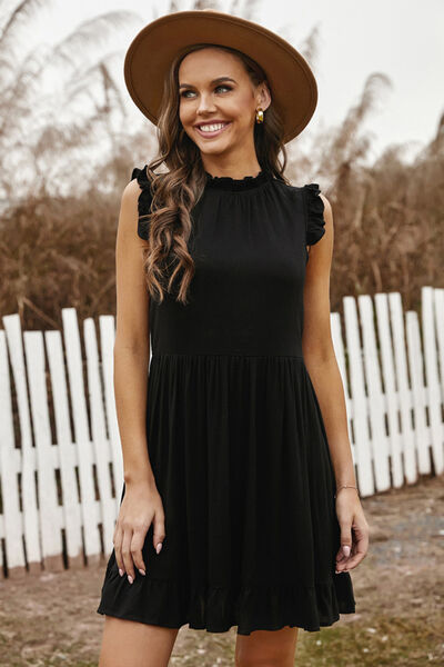 Ruffled Sleeveless Mini Dress Dresses