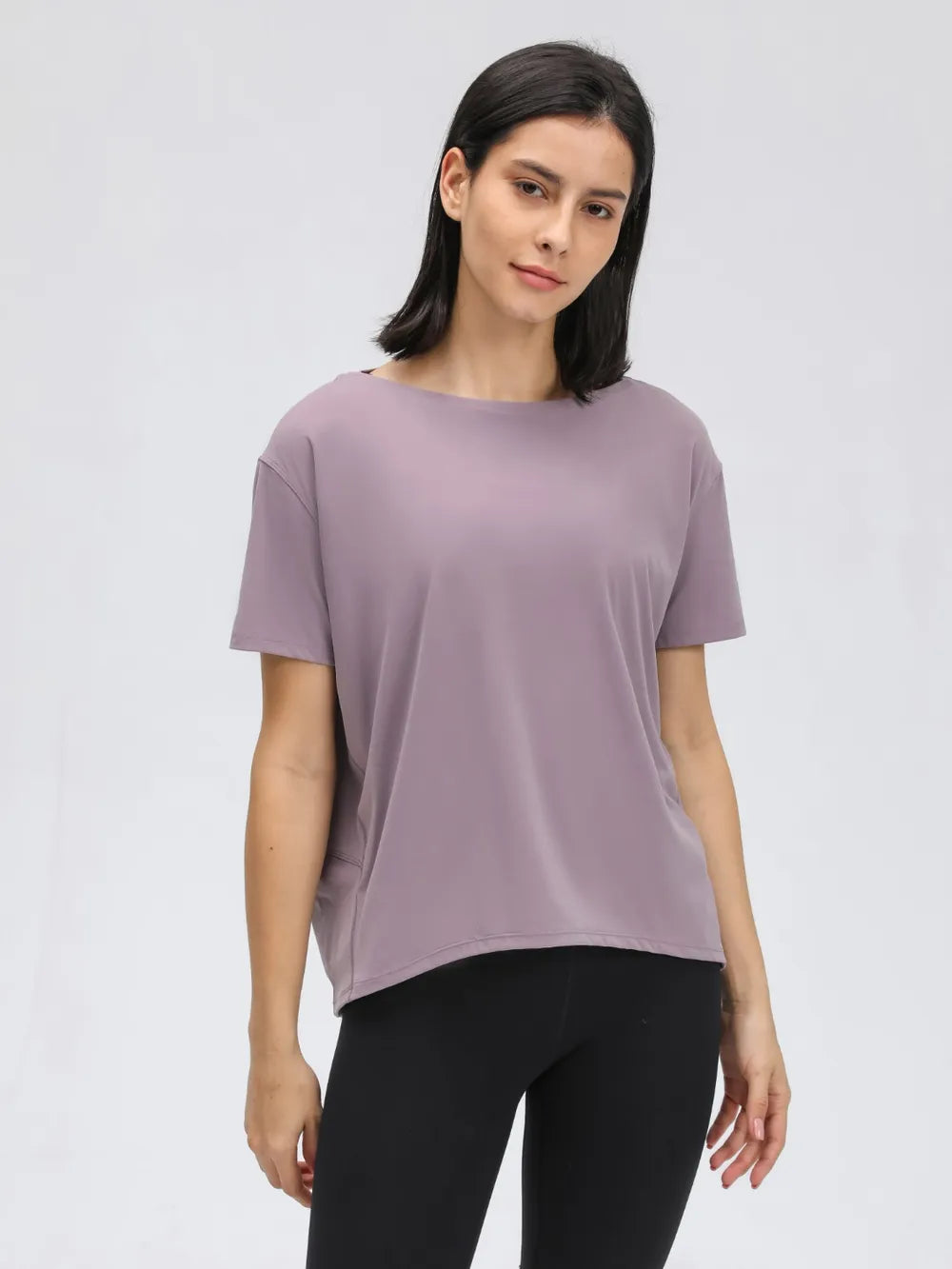 Millennia Round Neck Short Sleeve Active T-Shirt 