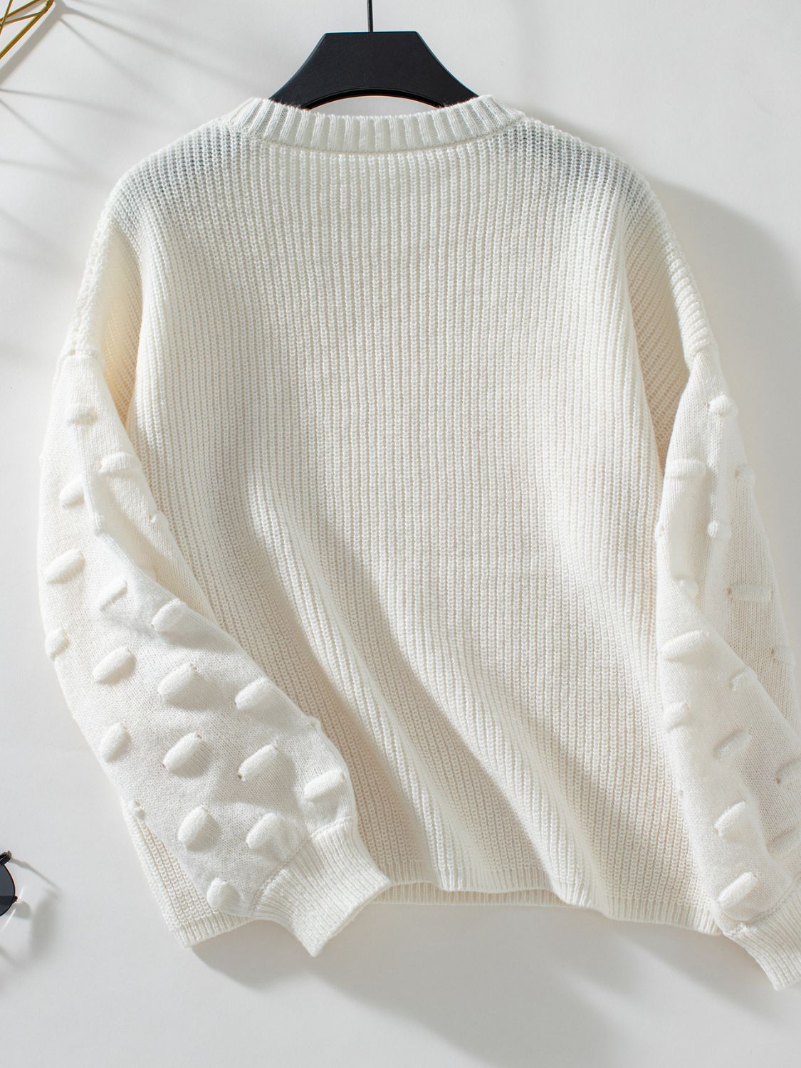 Round Neck Drop Shoulder Sweater 