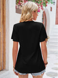 Double Take Ruched V-Neck Short Sleeve T-Shirt 