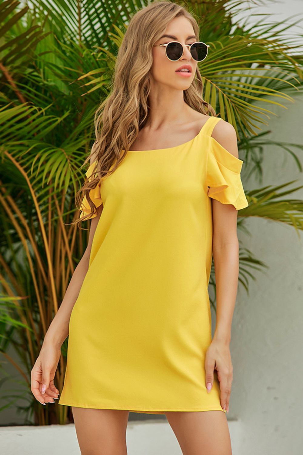 Cold-Shoulder Mini Dress 