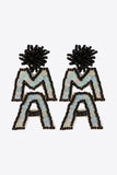 MAMA Beaded Dangle Earrings 