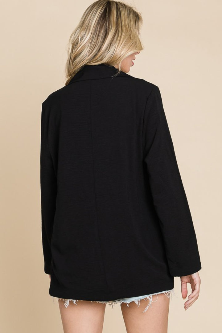 Culture Code One Button Long Sleeve Blazer with Pockets 
