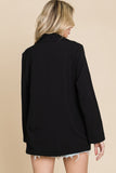Culture Code One Button Long Sleeve Blazer with Pockets 