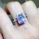 5 Carat Moissanite Zircon 925 Sterling Silver Ring 
