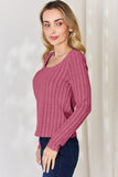 Basic Bae Full Size Ribbed Long Sleeve T-Shirt 