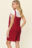 Double Take Full Size Texture Sleeveless Romper 