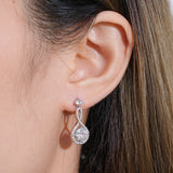 1 Carat Moissanite 925 Sterling Silver Earrings 