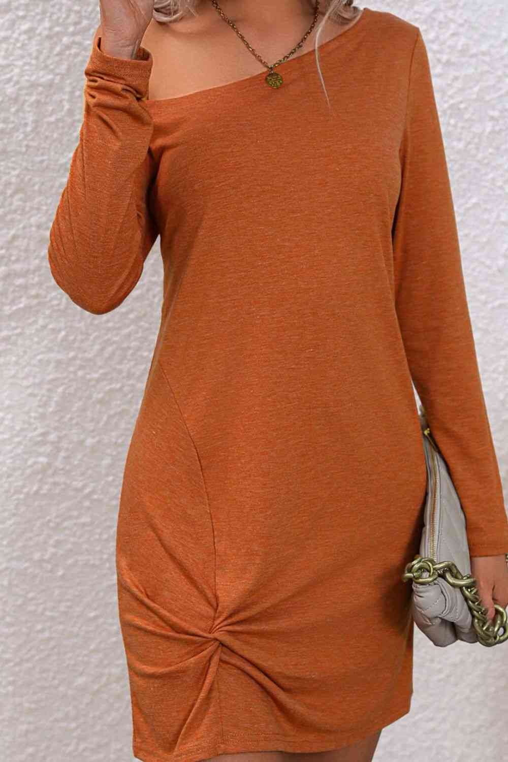 Twisted One-Shoulder Mini Dress Dresses