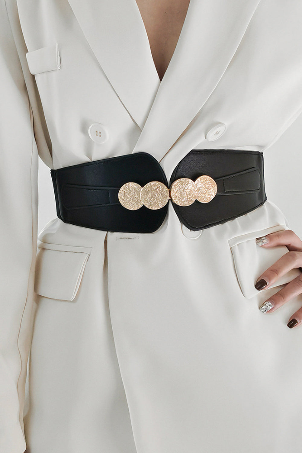 Alloy Buckle Elastic Belt 