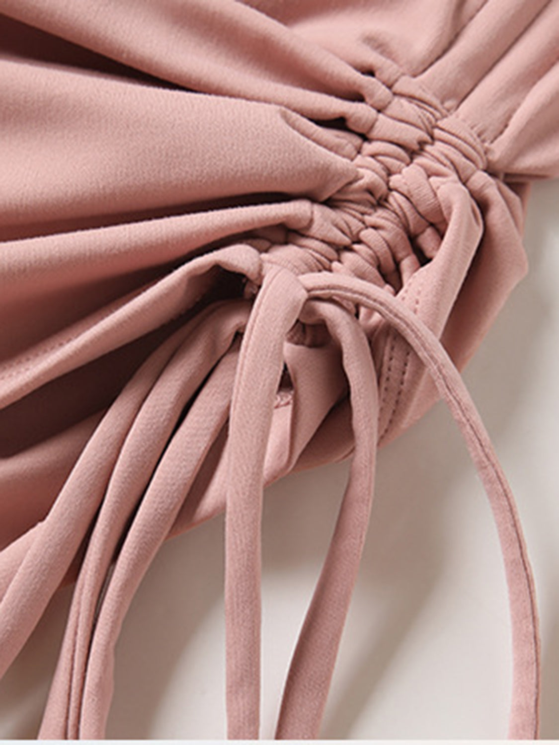 Millennia Drawstring Round Neck Short Sleeve Active T-Shirt 