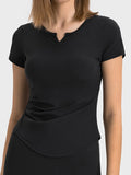Millennia Notched Short Sleeve Active T-Shirt 