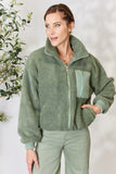 Heimish Full Size Zip Up Collared Neck Jacket 